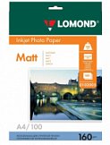 Фотобумага Lomond для струйной печати А4 160г/м 100 л односторонняя матовая 0102005