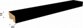 Рейка декоративная МДФ Бриона Black Edition (0,016х0,04х2,7м) (8)