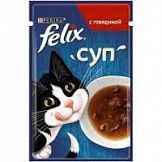 Корм для кошек Феликс суп говядина 48 гр