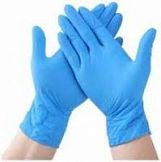 Перчатки нитриловые ГОЛУБЫЕ Household Gloves текстур на пальцах размерL