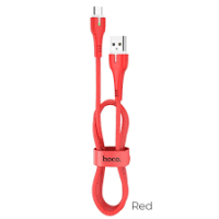 Кабель Hoco X45, microUSB - USB, 2.4 А, 1 м, PVC оплетка, индикатор, красный 7728619