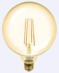 Лампа светодиодная ретро 10W/2700 E27 G125S (шар) General