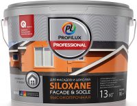 Краска ВД акрил. для фасадов и цоколей силоксановая база А (13кг) Profilux Professional