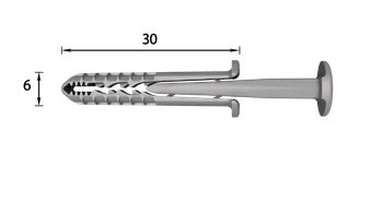 Крепеж для плинтуса ИзиФикс 6х30 мм (50 шт) Идеал
