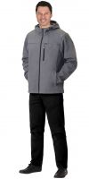 Куртка Азов с капюшоном софтшелл серый р.48-50/180-188