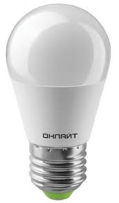Лампа светодиодная Е27 6W/6500 G45 (шар) Онлайт