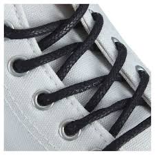 Шнурки круглые вощеные толстые 90см черные