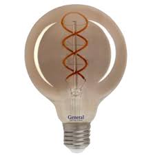Лампа светодиодная ретро 6W/1800 E27 G95DSS (шар дым) General