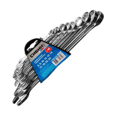 Набор ключей комбинированных 10шт 6-24мм СИБИН 27089-Н10