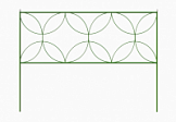 Забор декоративный Клевер (5шт) зеленый 4,82х0,7м
