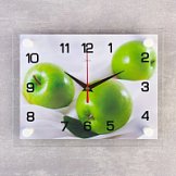Часы настенные, серия: Кухня, "Яблоки", плавный ход, 20 х 26 см 2267897