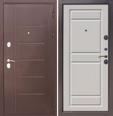 Дверь Трио Медный антик/ясень белый 860х2050 Левая (10см)