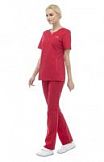 Блуза медицинская Скарлет LF2108 красный размер 44/158-164