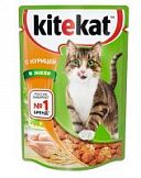 Корм для кошек Kitekat пауч курица в желе 85 гр