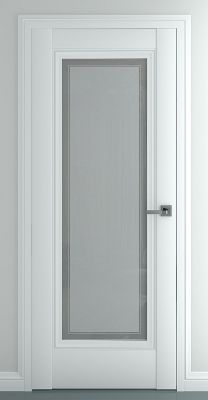 Полотно дверное ДО 900 Classic Baguette Неаполь B3 серый матовый стекло Сатинато с рамкой (Zadoor)