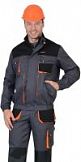 Куртка Манхеттен укороченная темно-серая/оранжевый/черный размер 56-58/170-176
