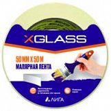 Лента малярная бумажная 19ммх50м X-Glass
