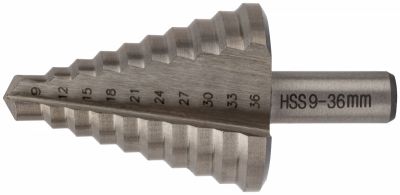 Сверло по металлу ступенчатое HSS 9 ступеней (9-36мм) Курс 36404