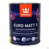 Краска интерьерная EURO MATT-3 С абсолютно матовая (0,9л) TIKKURILA