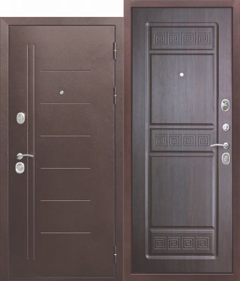 Дверь Трио Медный антик/венге 860х2050 Правая (10см)