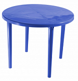 Стол пластмассовый круглый D90 синий Стандарт