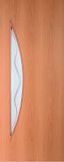Полотно дверное ДО900 "Луна" орех миланский стекло матовое с фьюзингом (ВДК)