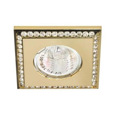 Светильник галогенный MR16 DL102-С 50W прозрачное золото