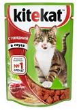 Корм для кошек Kitekat пауч говядина в соусе 85 гр
