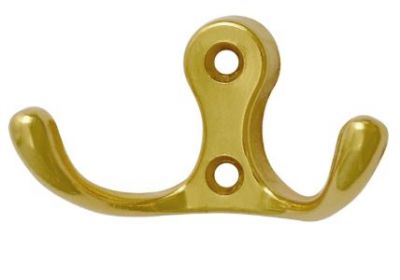 Крючок-вешалка Nora-M №9 2-х рожковый золото