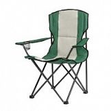 Кресло раскладное DELUXE В90хШ50хГ50 до 120кг серо-зеленый (1050) 700228
