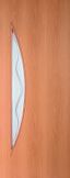 Полотно дверное ДО700 "Луна" орех миланский стекло матовое с фьюзингом (ВДК)