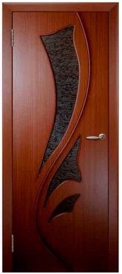 Полотно дверное ДО600 "Лилия" макоре 5ДО2 стекло бронза художественное правое (ВФД)