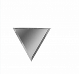 Плитка зеркальная (20х17) РЗС1-01 Полуромб внутренний серебро (ДСТ, Россия)