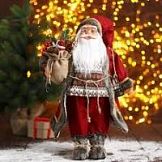 Фигурка Дед Мороз в красной шубке с фонариком 45 см 5036028