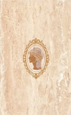 Декор (25х40) Travertin Medallion кремовый (медальон горизонтальный) (TR-D5-CR) (Terracotta, Россия)