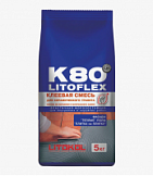 Клей плиточный для керамогранита LitoFlex К-80 (5кг) Литокол