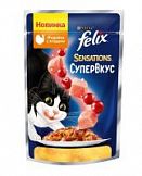 Корм для кошек Felix Sensations пауч, желе индейка,ягоды 75 гр