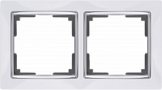 Рамка 2-м WL03-Frame-02-white Snabb белая