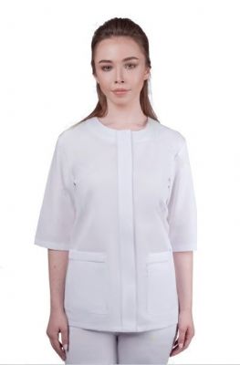 Блуза медицинская 3-62-02-2 сатори белый размер 52/170-176 1/2 рукав кнопки