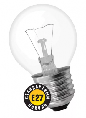 Лампа P CL 40W Е27 (шар прозрачный) Navigator