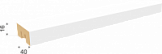 Рейка декоративная МДФ Бриона Белая (0,016х0,04х2,7м) (8)