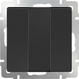 Выключатель скрытой установки 3-м WL08-SW-3G черный