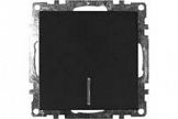 Выключатель скрытой установки 1-м  GLS10-7101-05 черный с инд  Катрин