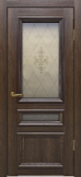 Полотно дверное ДО600 Вероника-3 экошпон Дуб оксфордский стекло художественное (Luxor)