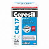 Клей плиточный эластичный CERESIT CM-17 SUPER FLEX (5кг)