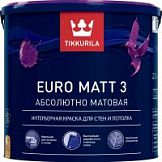 Краска интерьерная EURO MATT-3 С абсолютно матовая (2,7л) TIKKURILA