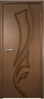Полотно дверное ДГ900 "Лилия" орех 5ДГ3 (ВФД)