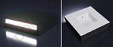 Панель 3D из гипса Tetris Led (нейтр свет) в покрытии Platinum 120х120х33мм Artpole