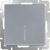 Выключатель скрытой установки 1-м WL06-SW-1G-LED серебро