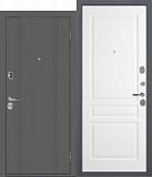 Дверь Порту Эмаль серая/эмаль белая 860х2050 Правая (10см)